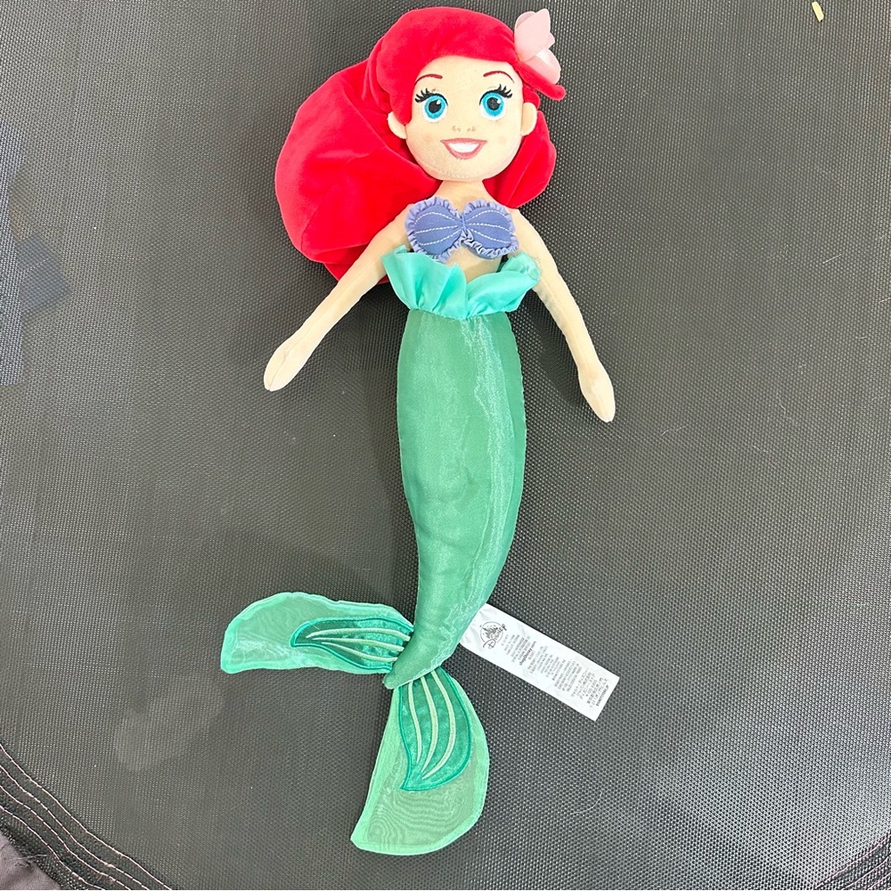 Disney Plush Red and Green Mermaid Stuffed Animal